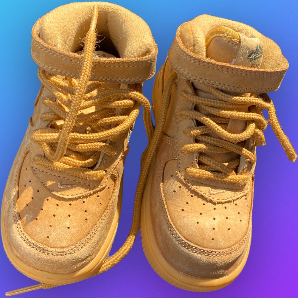 Toddler tan Nike Air Force 1